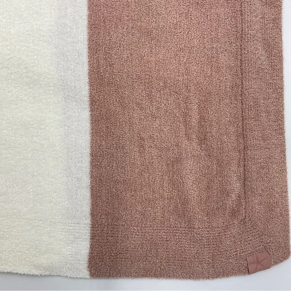 Barefoot Dreams CozyChic Ultra Lite Knit Sunset Poncho Pale Pink One Size Plus - Picture 12 of 16